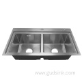 double bowls handmade laundry kitchen sink workstation